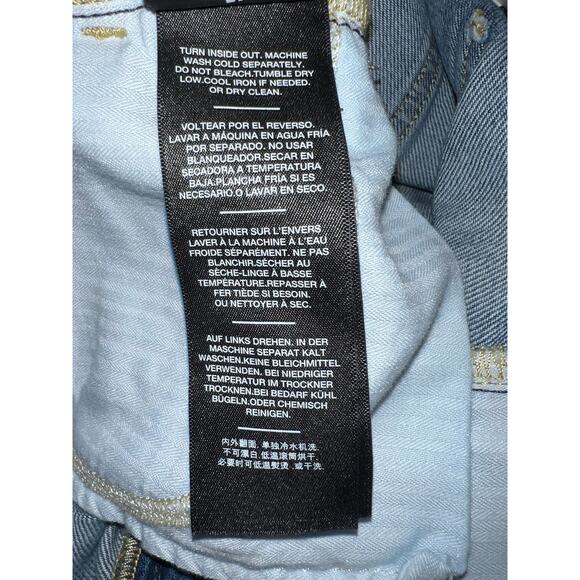 7 for all mankind easy slim blue jeans with heart  embroidered - Picture 16 of 16